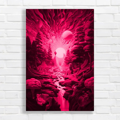 Vibrant psychedelic landscape - vibrant,