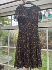 Ladies Jigsaw Size 8 Lined Silk Dress With Detail And Side Zip New Without Tag