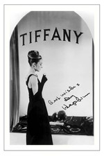 AUDREY HEPBURN BREAKFAST AT TIFFANY'S SIGNED PHOTO PRINT AUTOGRAPH