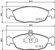 MINTEX FRONT REAR BRAKE PADS