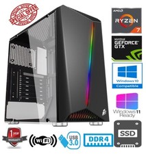 AMD RYZEN 7 3800X 8 CORE 16GB RAM 480GB SSD NVIDIA GEFORCE GTX1650 GAMING PC
