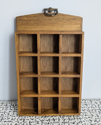 Vintage wooden curio shelf - vintage,
