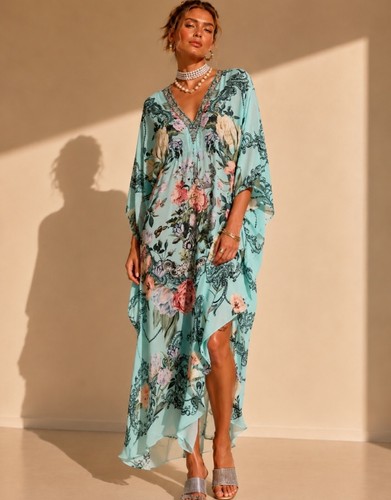 Camilla gathered waist kaftan - camilla,