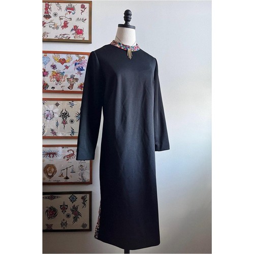 Vintage 70s black - 70s, embroidered