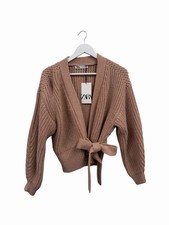 Zara Wrap Cardigan Knitted Tie
