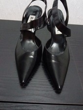 Black High Heeled Leather