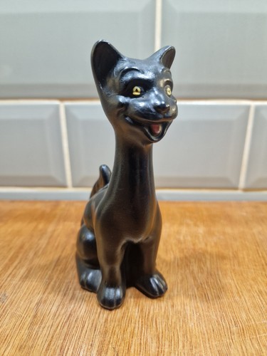 Vintage ceramic black - black, smiling