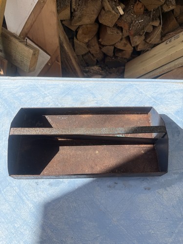 Vintage metal tool box tray - box,