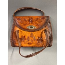Vintage hand tooled - hand-tooled, leather