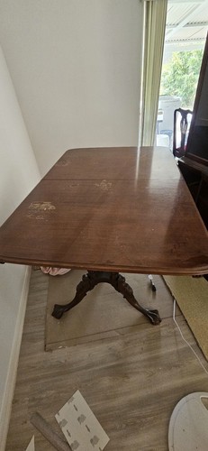 Antique solid wood dining - wood,