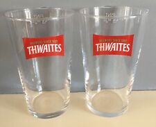 2 x THWAITES Brewery Pint Glasses  - NEW Pub Bar Mancave