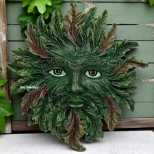 Green Man Wall Plaque Garden Ornament Tree Ent Spirit Home Patio Lawn Decor