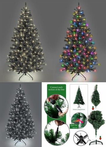 Pre lit christmas tree - tree, black