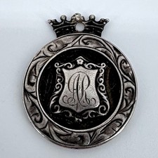 Antique Silver Football Fob