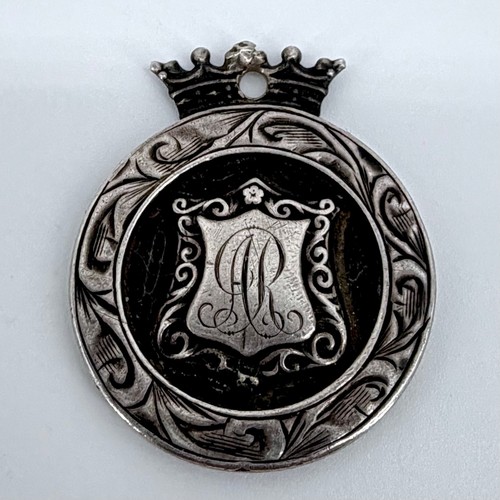 Antique silver football - antique, fob