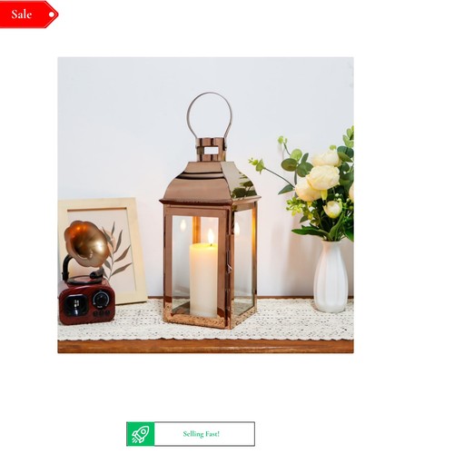 Stainless steel candle lantern - stainless,