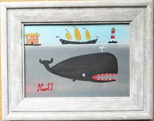 Steve Camps whale painting signed