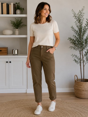 Women khaki mom - women’s, fit