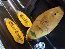 Pub Sign X 3 Gents Toilet Lounge Wood Ornaments Bar Wall Mounted Vintage Country