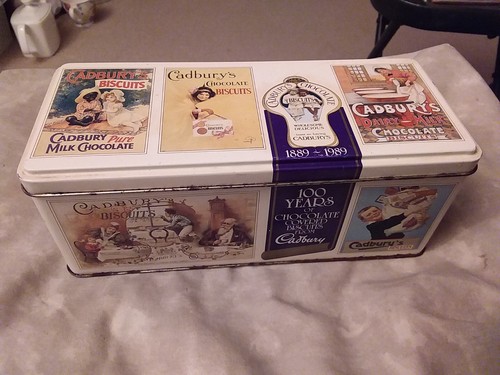 Retro cadburys storage tin - storage,