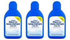 3 x PHILLIPS'  Milk of Magnesia Liquid (200ml) - Mint Flavour