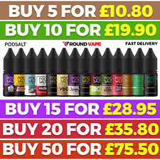 Pod Salt Nic Salt 10ml E Liquid | Vape Juice | 5mg,10mg,20mg | All Flavours | UK