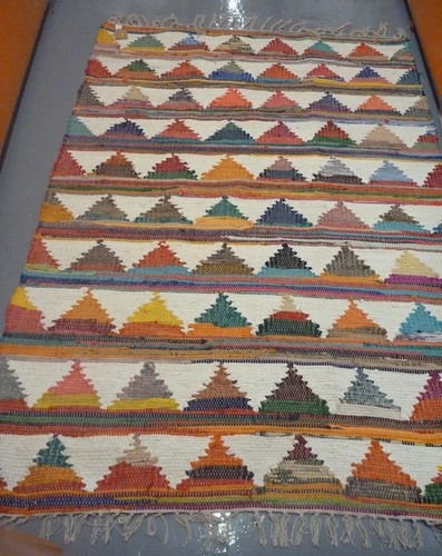 Rag rug shared earth dhurrie - rag,