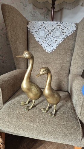 Vintage brass ornamental duck - brass,