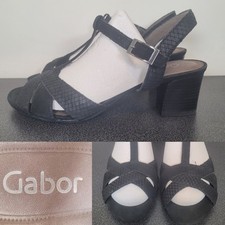 Gabor Shoes T-Bar Heeled Sandals Black Size 6