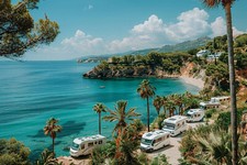 Camper van Motorhome Canvas Picture Print Wall Art