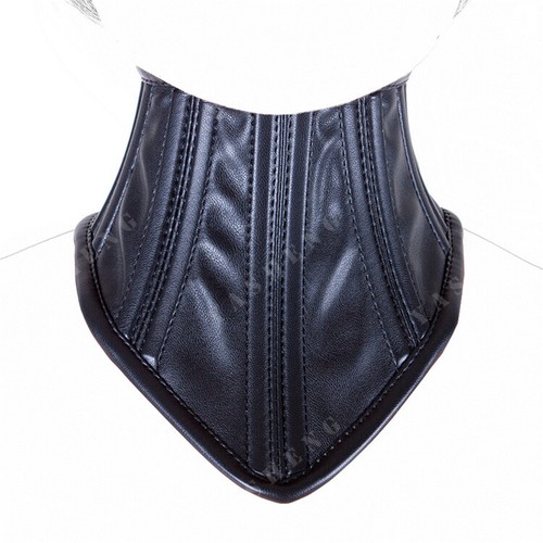 Soft leather neck corset - soft,