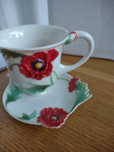 Franz poppy cup - and, saucer