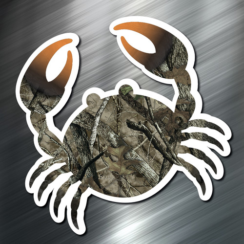 One camo crab decal - crab,