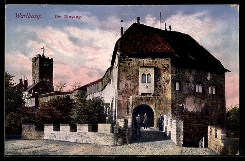 Eisenach postcard wartburg - eisenach,, postcard,