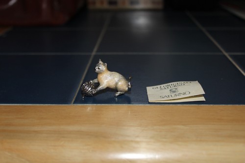 Saturno silver enamel animal - enamel,