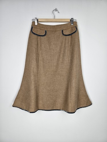 Ronit zilkha tan wool midi - zilkha,