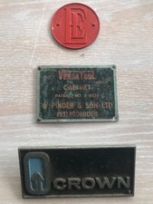 Vintage English Electric & Crown Nameplates