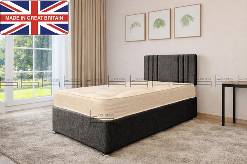 Chenille fabric divan bed base - divan,
