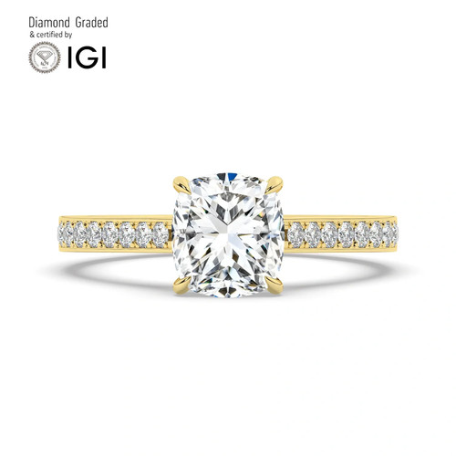 Cushion diamond engagement - cushion,