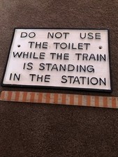 RAILWAY CAST IRON TOILET SIGN