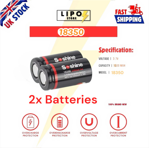7v 18350 1000mah - 3.7v,