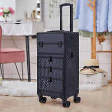 Cosmetic Case on Wheels Vanity Makeup Beauty Trolley Train Case Drawers Nail Art