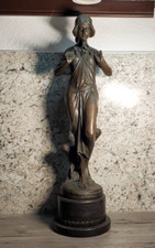 ART NOUVEAU SIGNED PITTALUGA BRONZE FIGURINE FIGURE Nymph STATUE