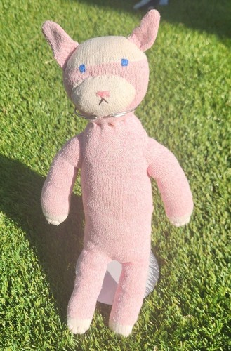 Sock monkey pink cat - monkey, of
