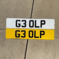 G3 OLP Private Number Plate On