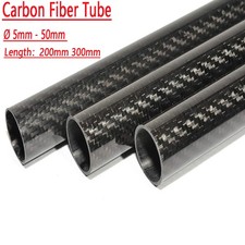 Carbon Fiber Tube Fibre Gloss Twill 3k OD 5mm 6mm 7mm - 50mm Length 200mm 300mm