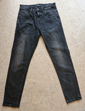 Next mens black wash slim fit