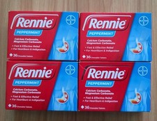 4 x 36 Rennie Peppermint Heartburn & Indigestion Relief = 144 Tablets