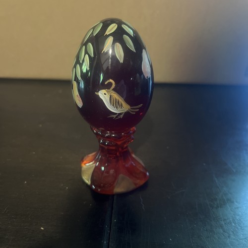 Fenton glass ruby egg - fenton,