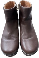 Fitflop Brown Leather Pilar Ankle Boots - Size UK 6